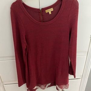 Red Tunic Sweater
